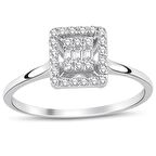 0.27 Karat Baget Pırlanta Yüzük (E-F VS)